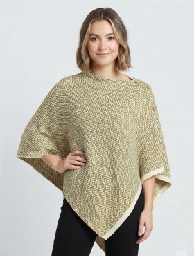 Diamond Pattern Button Shawl